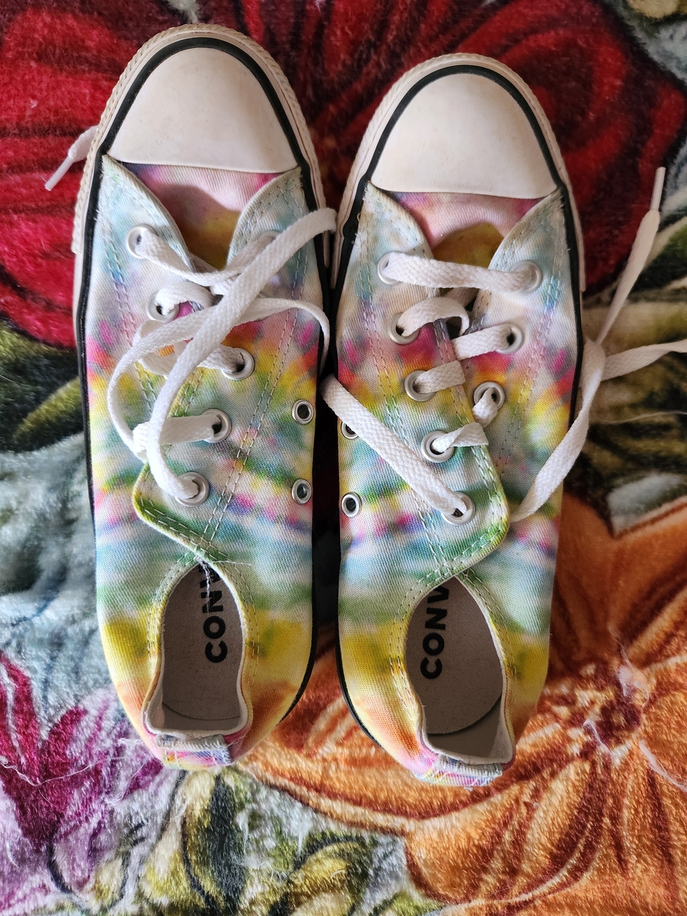CONVERSE Tie-Dye Canvas Lace-Up Sneakers - Multicolor